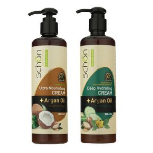 کرم مرطوب کننده شون مدل coconut oil حجم 300 میلی لیتر مجموعه 2 عددی